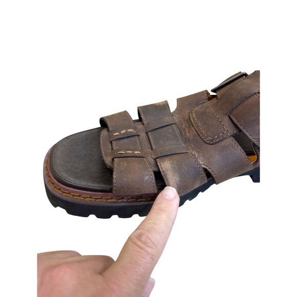 Timberland Mens Brown Leather Hiking Sandals Size 12M SKU8132 - Picture 4 of 15